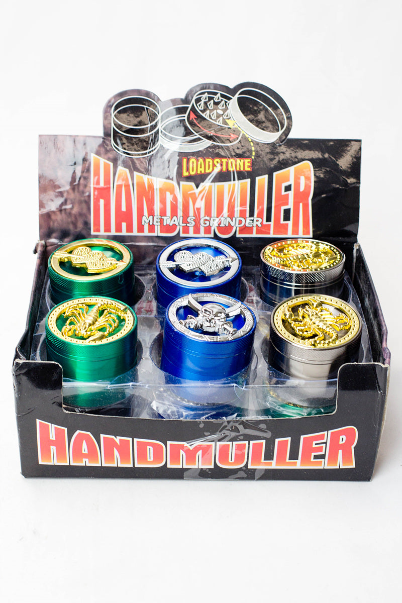 4 parts color grinder with a decoration lid Box of 12 Display Pack BANKA