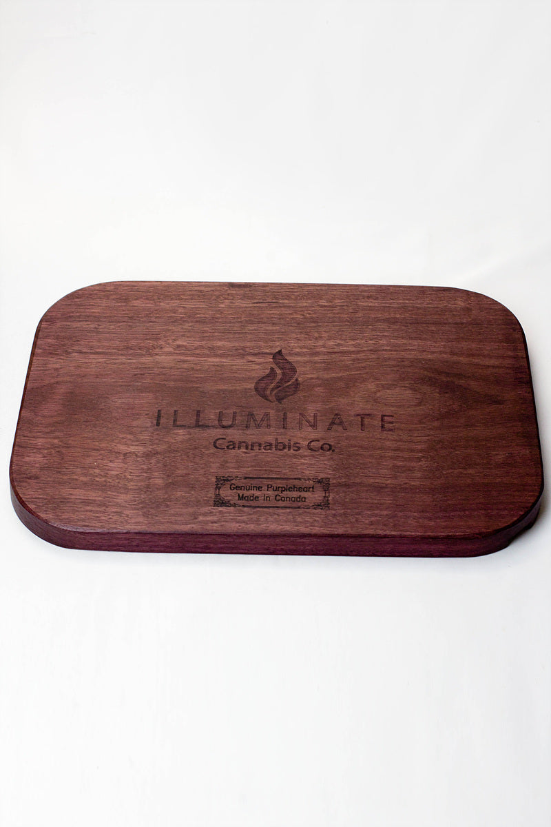 Purple Heart King size rolling tray Model 1 Tray Illuminate Cannabis Co.