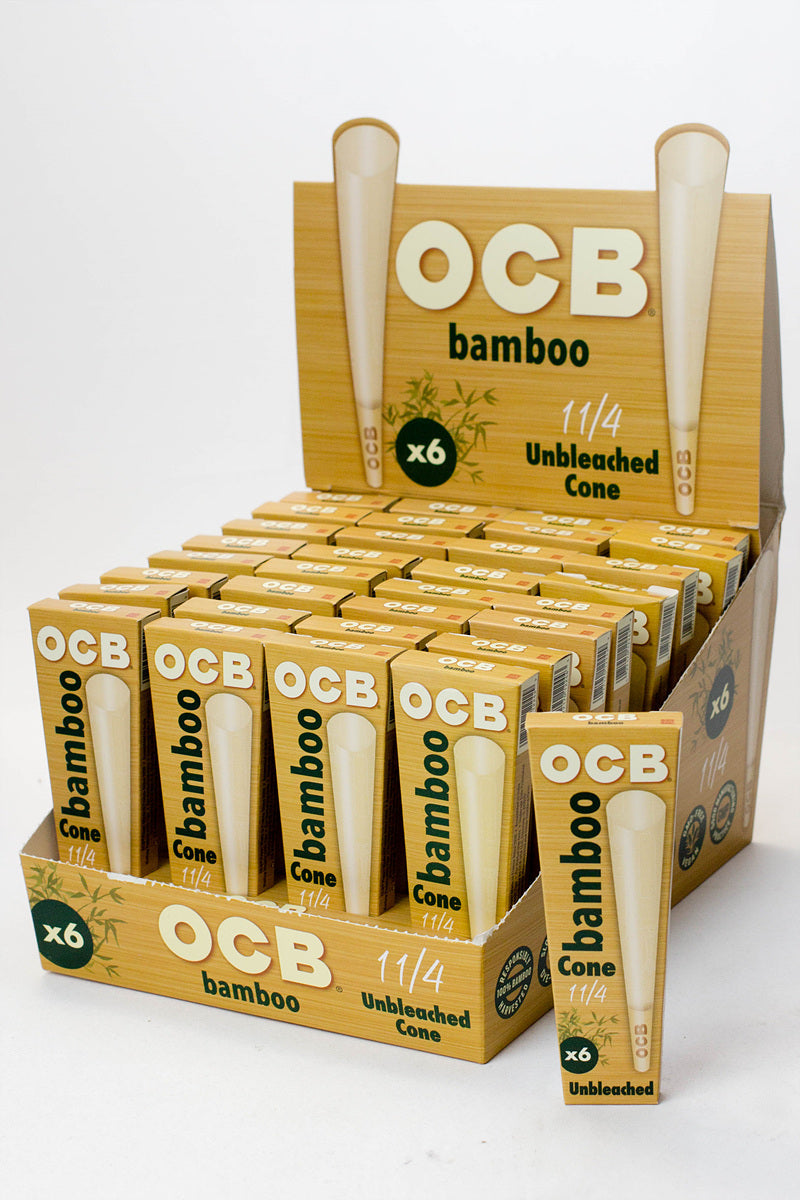 OCB Bamboo Cone 1 1/4 Box of 32 Pre-rolled Cone (Display Pack) ONE