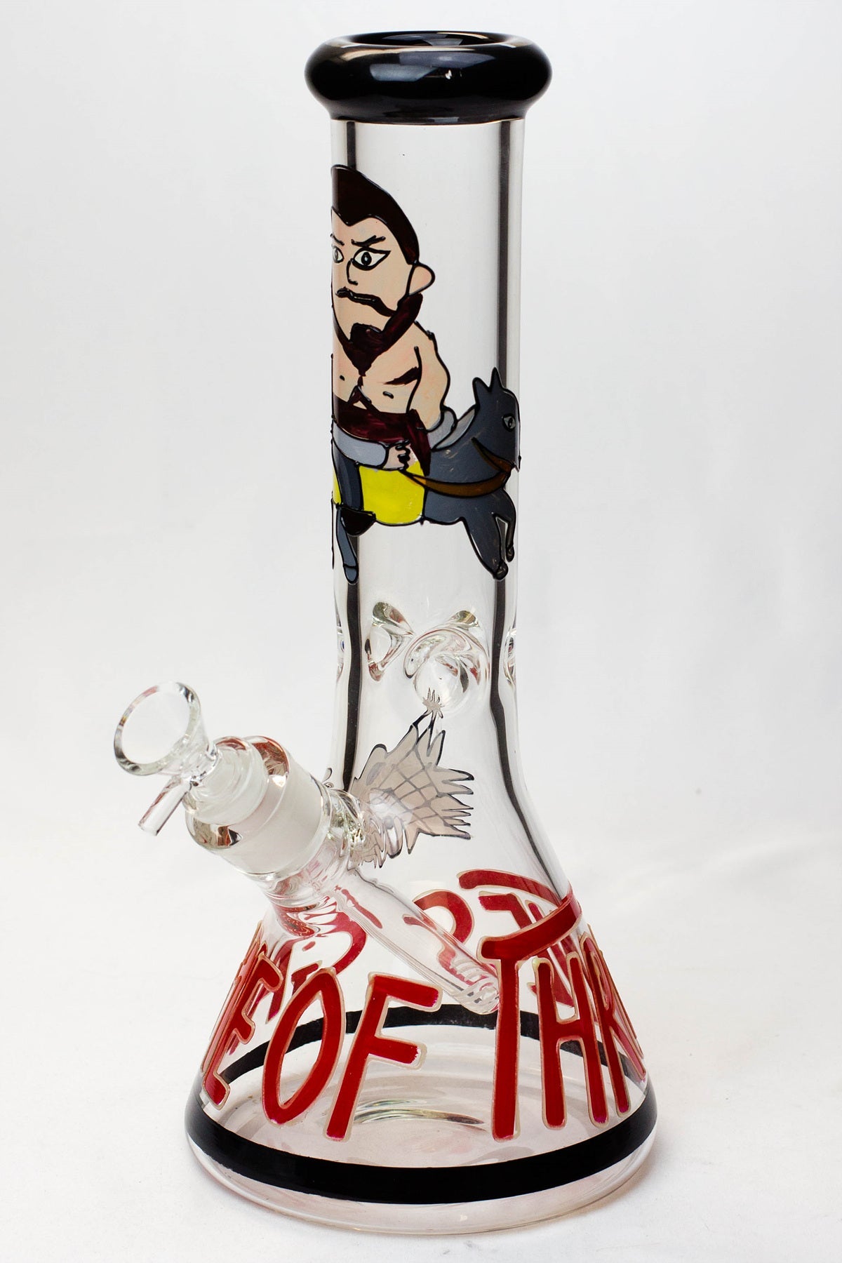 13" Glow in the dark hand painted 7 mm glass water bong Glass Bong BANKA Graphic K