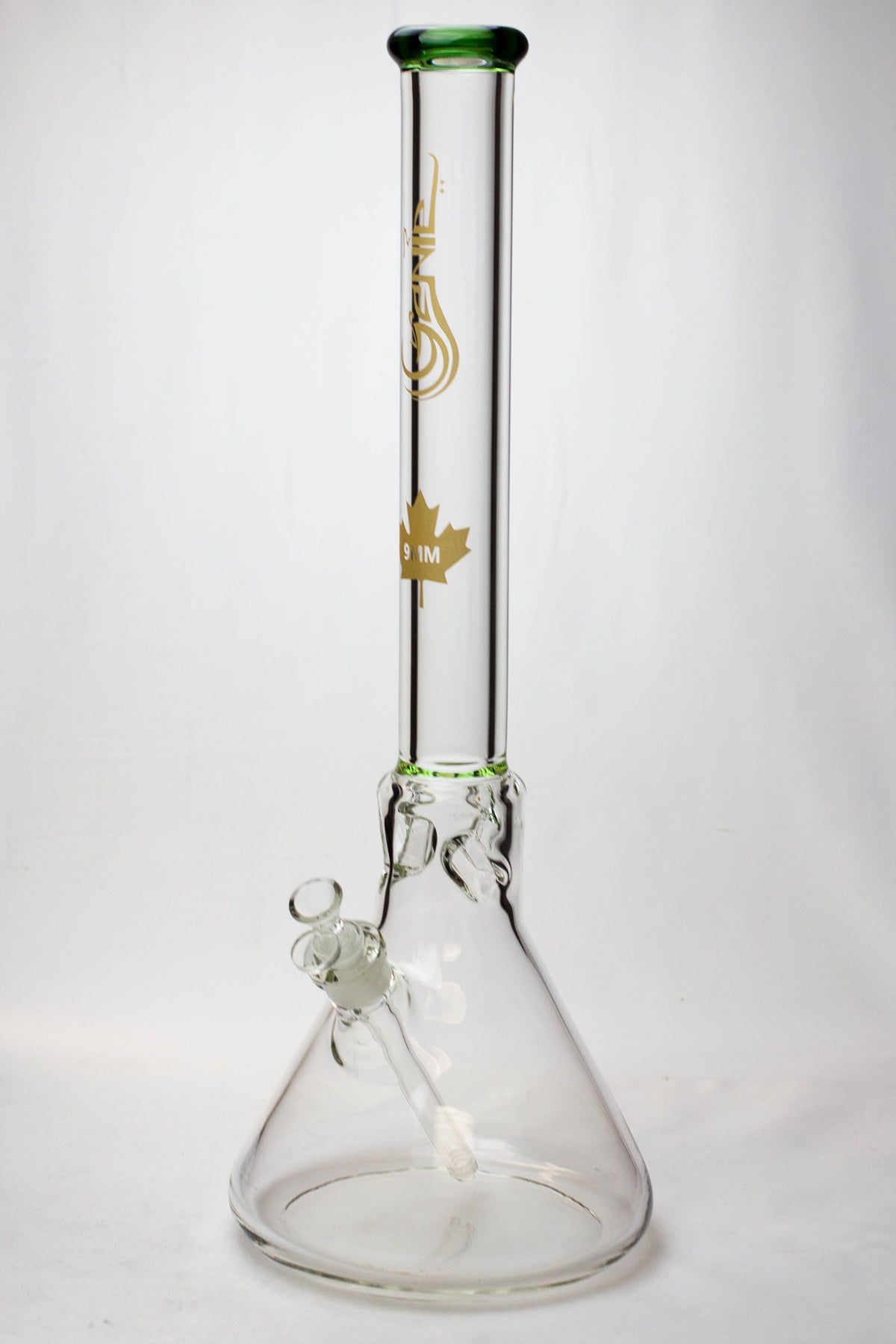 23" Genie 9 mm Giant beaker glass water bong Beaker Bong ONE Green