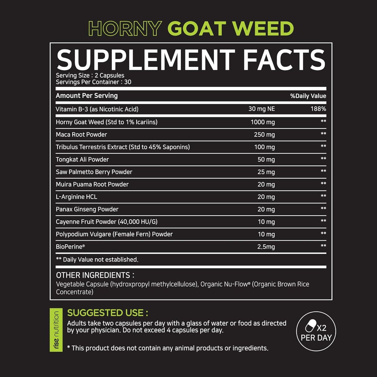 rise nutrition | Horny Goat Weed -Horniest Goat Weed Supplement Neo Wholesale Co.