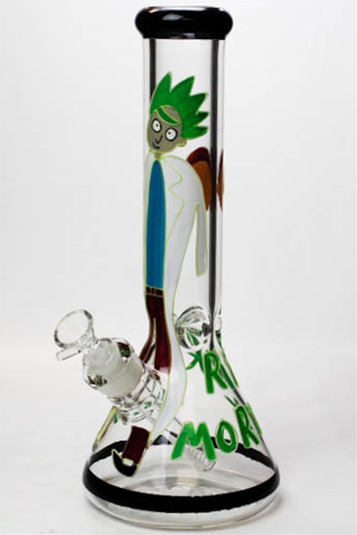 13" Glow in the dark hand painted 7 mm glass water bong Glass Bong BANKA Graphic L