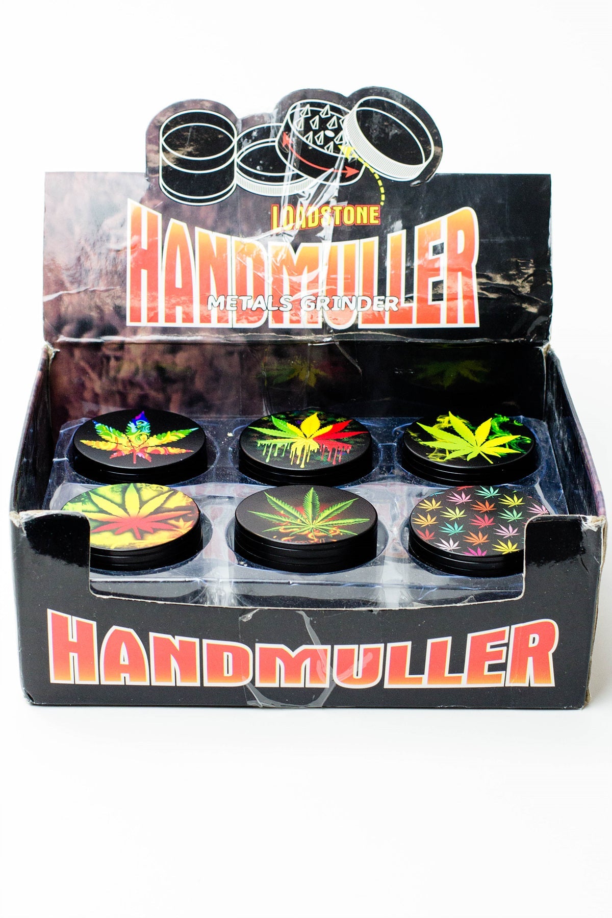 3 parts leaf black grinder Box of 12 Display Pack BANKA