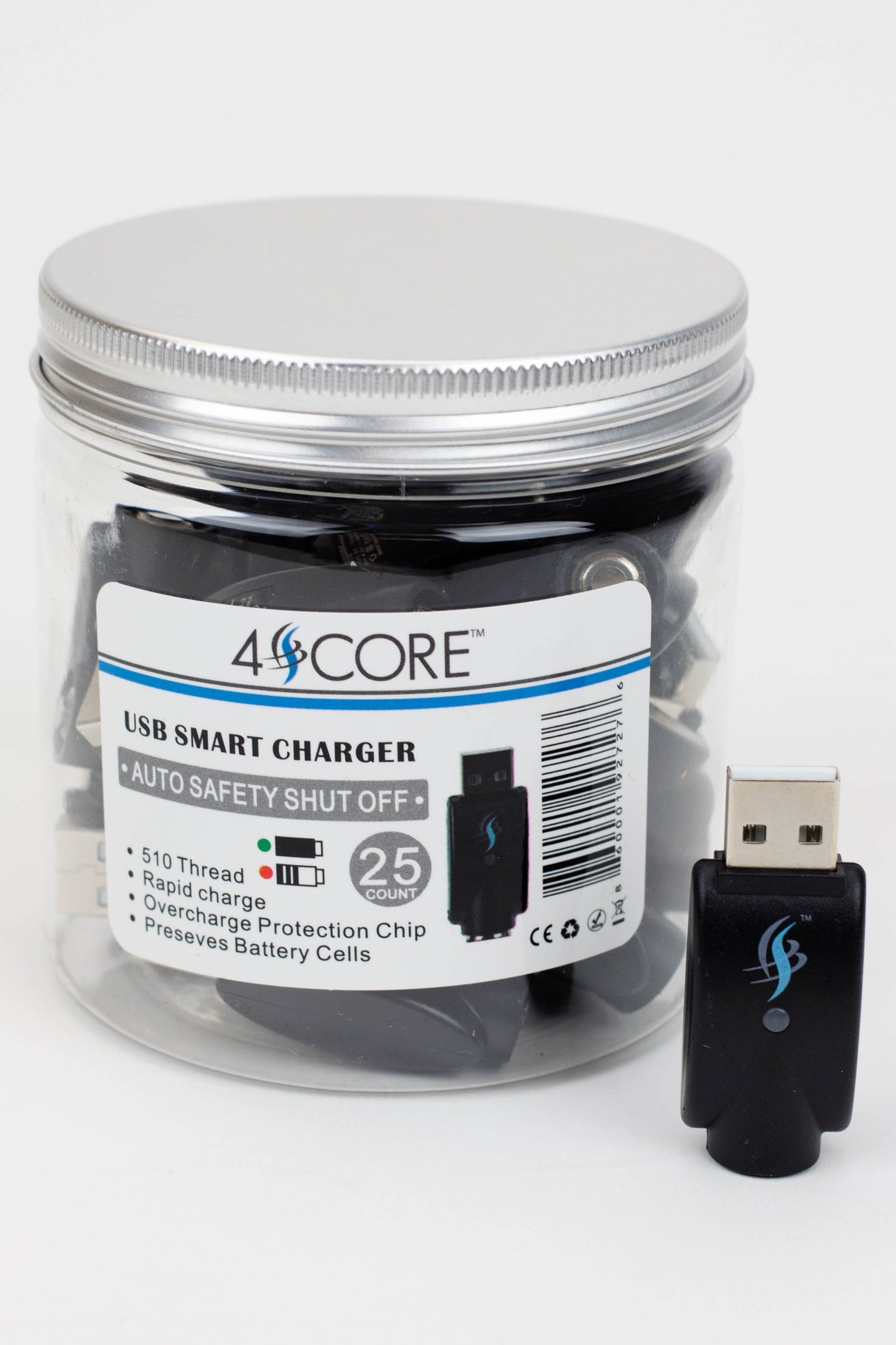 4 Score | Extra USB Chargers Jar of 25 Charging Cable · Accessory 4SCORE™