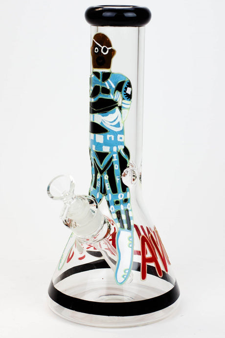 13" Glow in the dark hand painted 7 mm glass water bong Glass Bong BANKA Graphic M