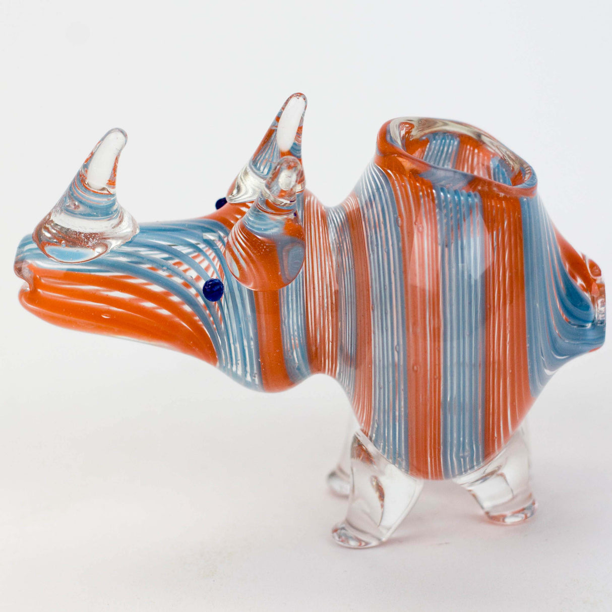 4.5" Rhino Insideout Pipe-Color Assorted Glass Pipe Super Supplys Inc