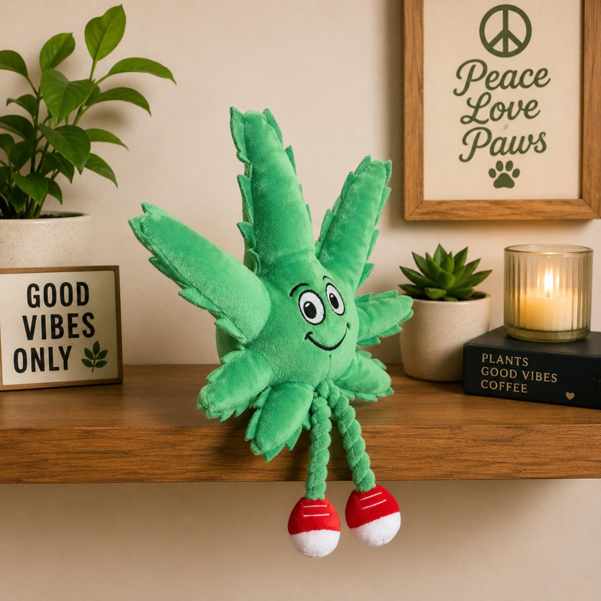 MJ the Marijuana Leaf | 420 Dog Toy & Collectible Plush For Pet PAW20