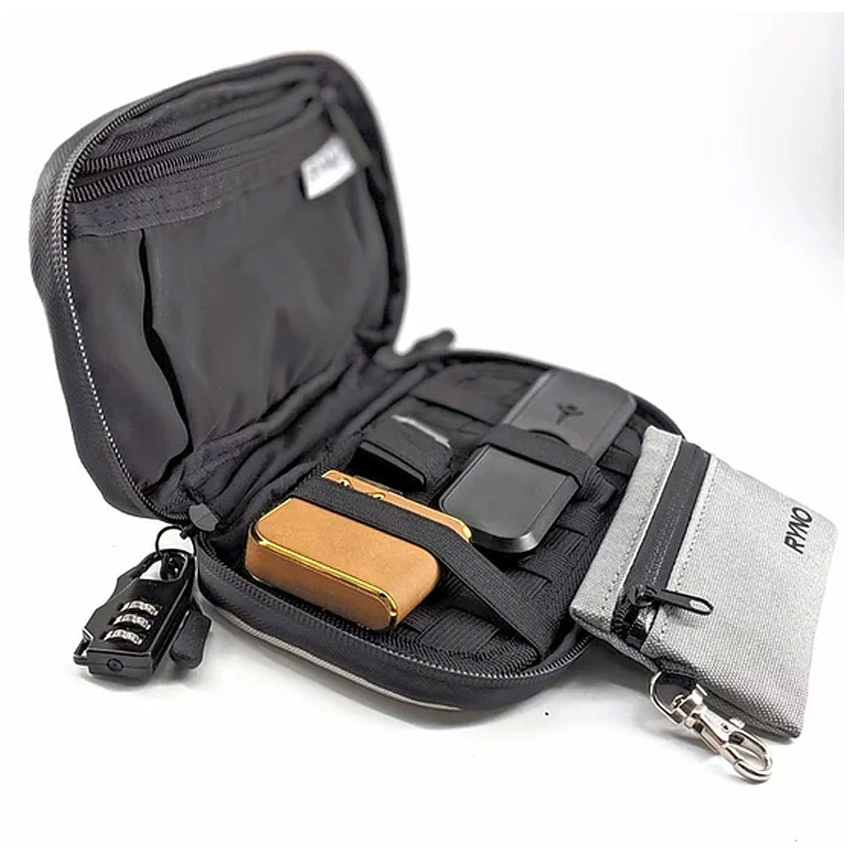 RYNO Smell Proof Bag W/Combo Lock + Shoulder & Wrist Straps Pouch RYNO BAG