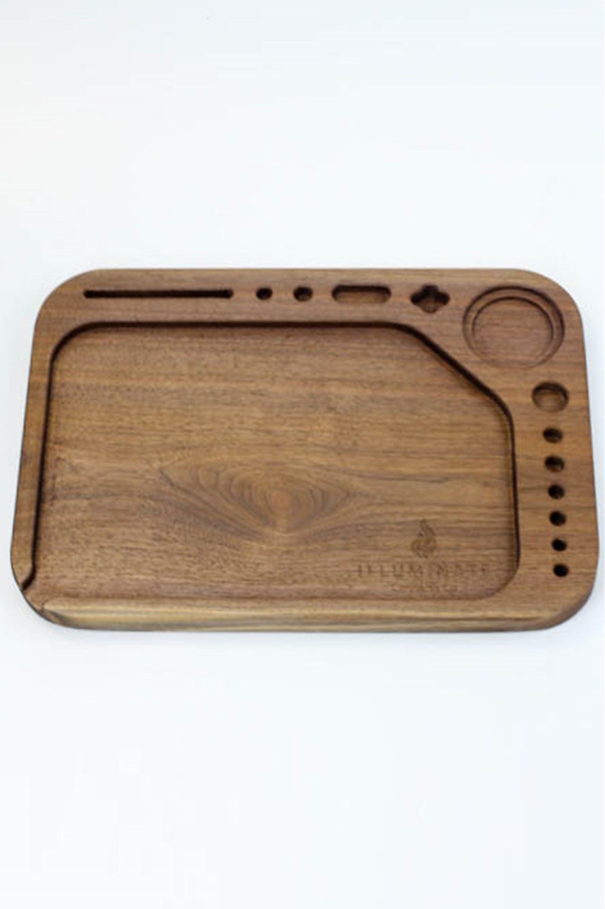 Walnet King sized rolling tray Model 4 Tray Illuminate Cannabis Co.