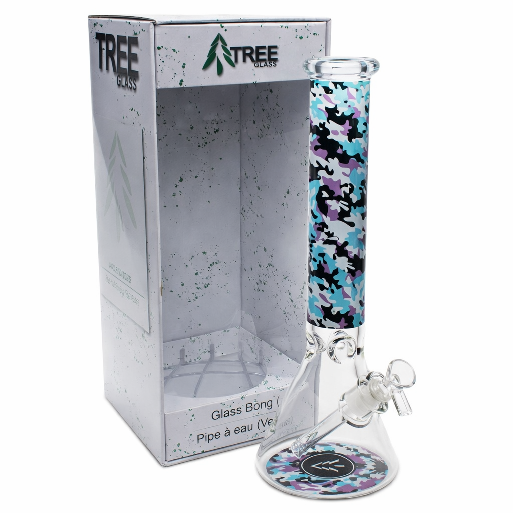 Tree Glass | 15" 7mm Beaker DigiCamo Pattern Glass Bong Glass Bong Maq Distributors