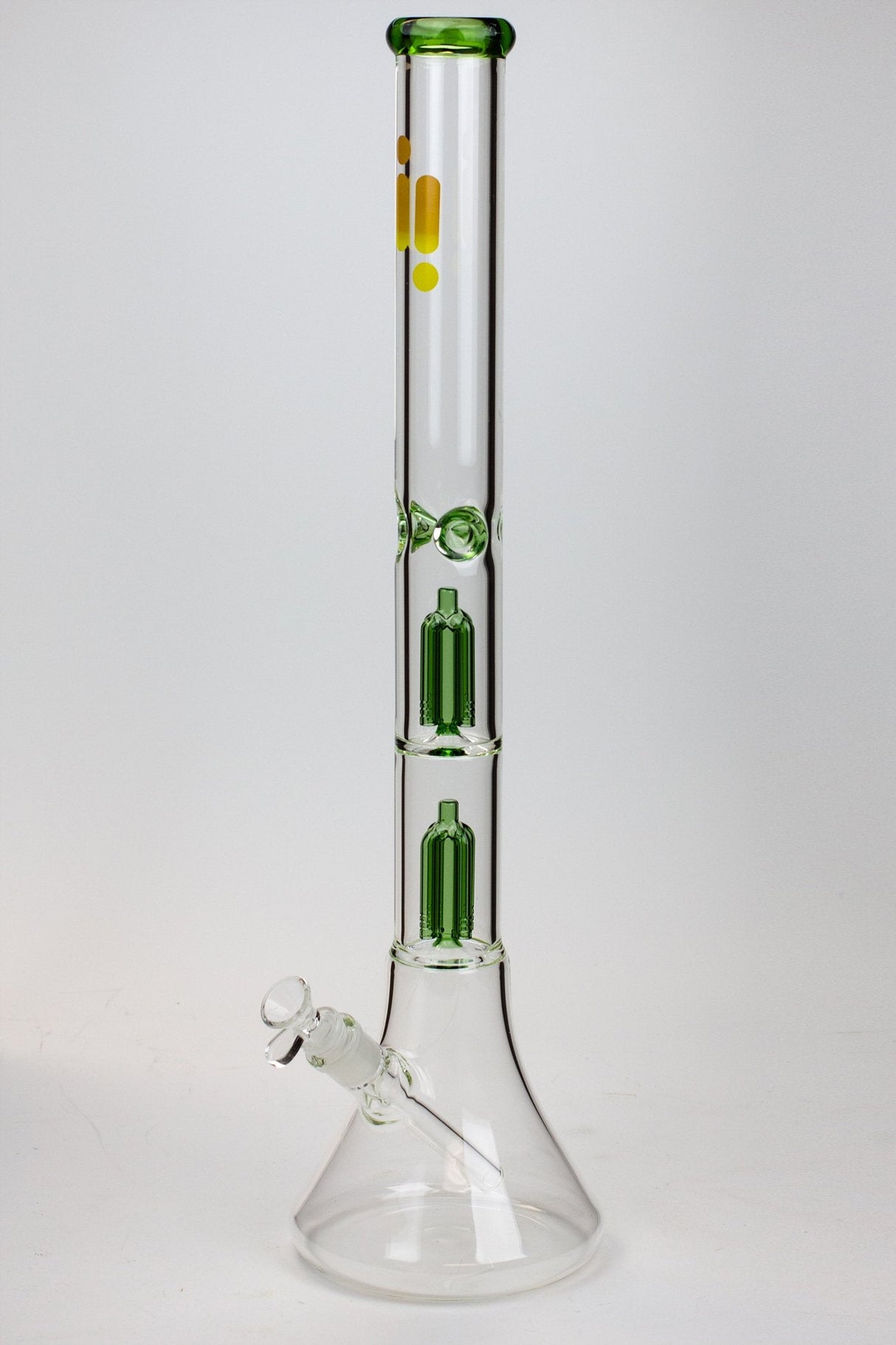 23" Infyniti Dual tree arms 7 mm glass water bong Glass Bong ONE Green