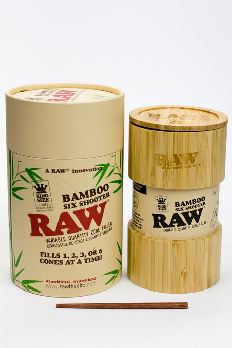 Raw Bamboo six shooter for King size cones Filler · Poker ONE