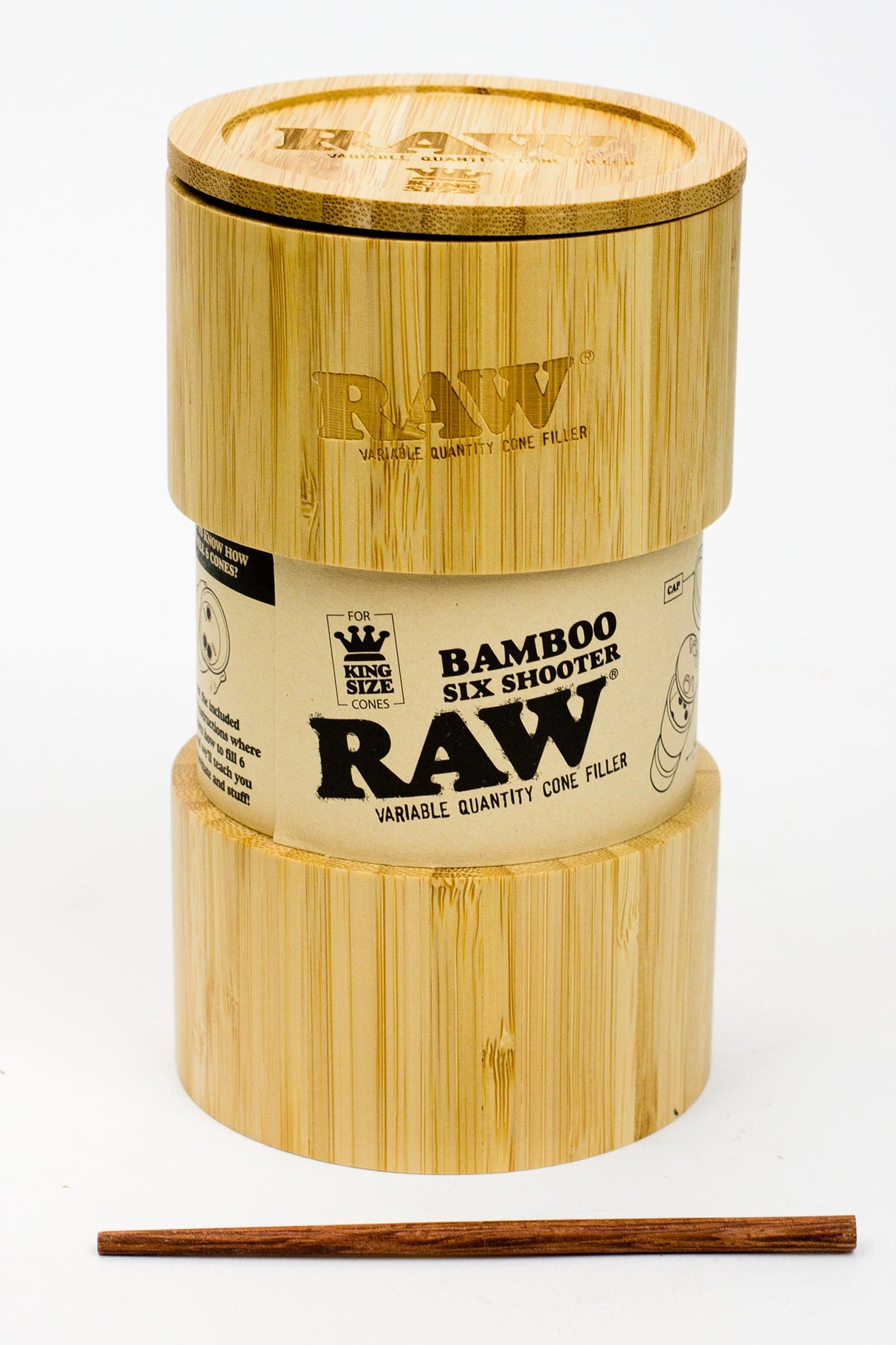 Raw Bamboo six shooter for King size cones Filler · Poker ONE