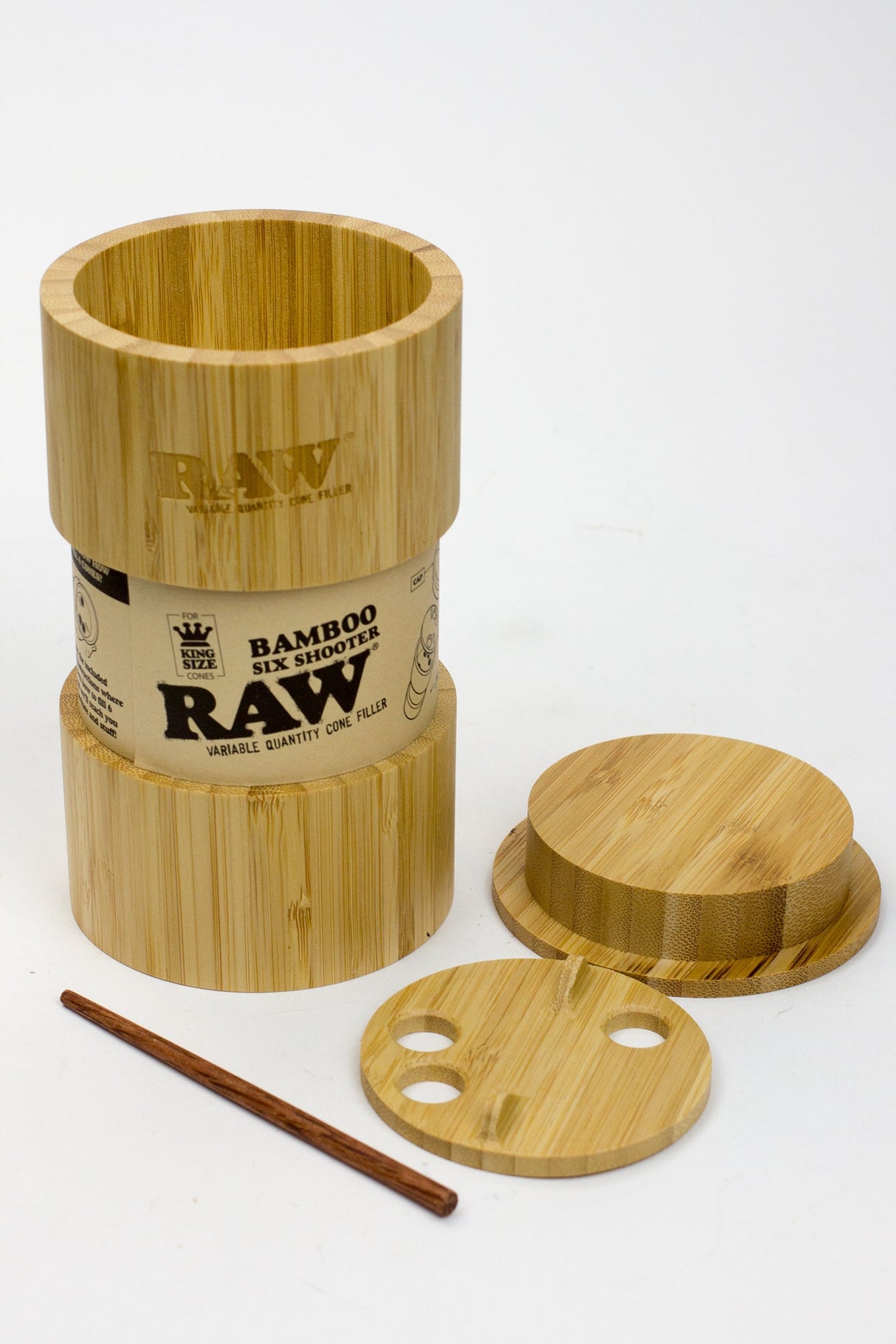 Raw Bamboo six shooter for King size cones Filler · Poker ONE