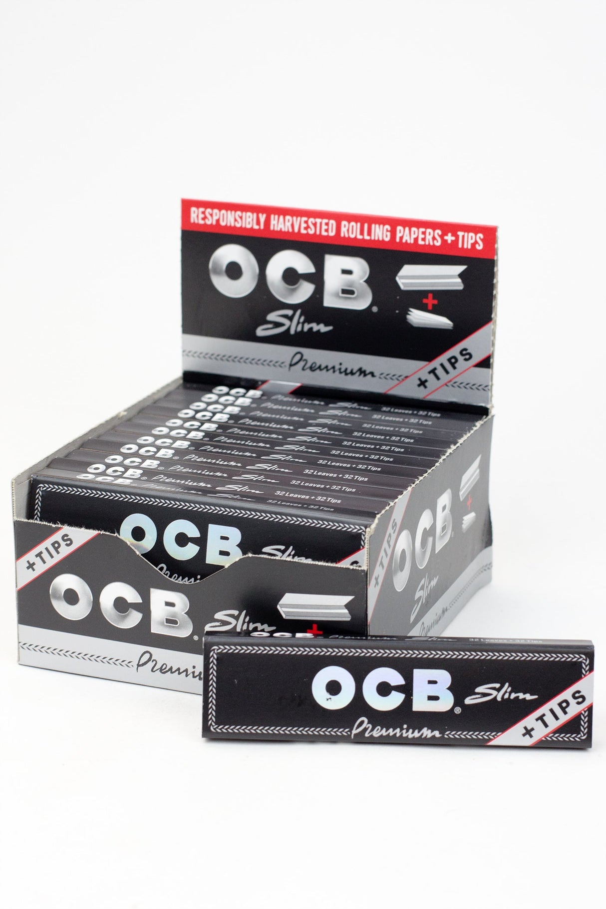 OCB King Slim Premium rolling paper with Tips King Size ONE