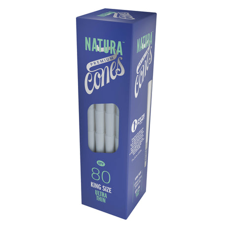 Natura – White Ultra Thin Pre-Rolled Paper Mini Tower Pre-rolled Cone (Bulk / Tower) NATURA 80 Cones / King Size