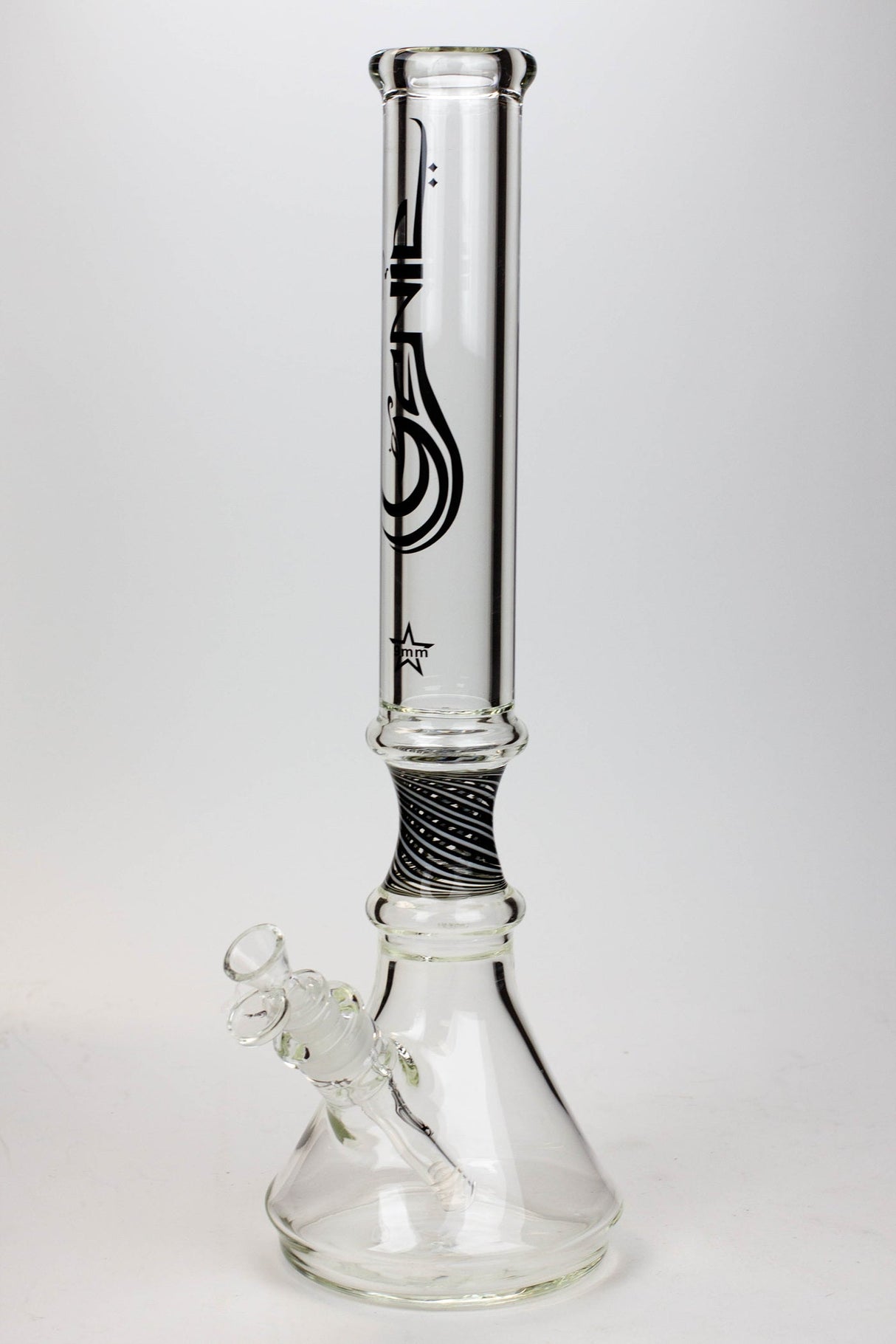 17.5" Genie 9 mm curved tube beaker water bong ( GB19092 ) Beaker Bong ONE A