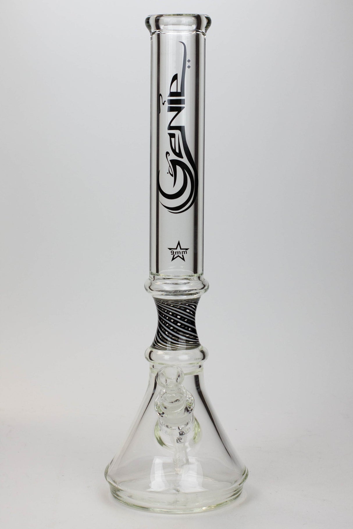 17.5" Genie 9 mm curved tube beaker water bong ( GB19092 ) Beaker Bong ONE