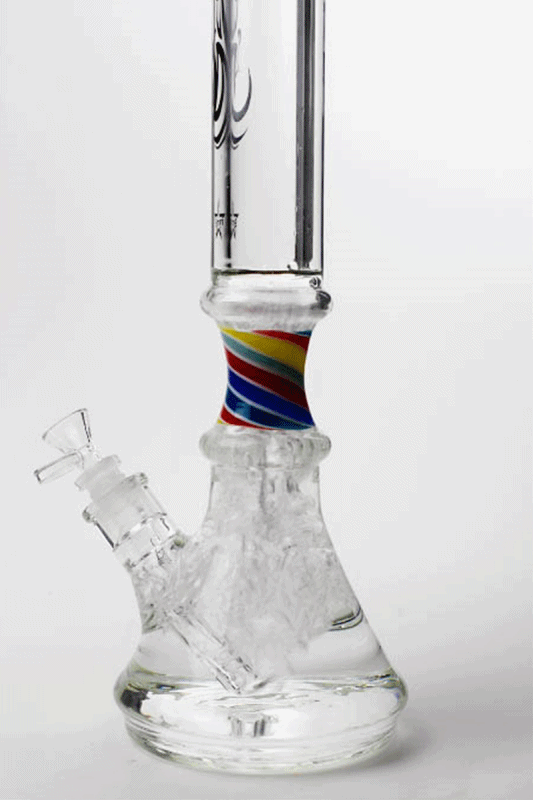 17.5" Genie 9 mm curved tube beaker water bong ( GB19092 ) Beaker Bong ONE