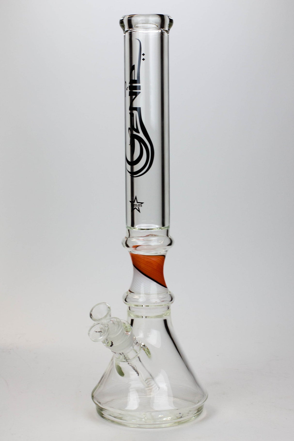 17.5" Genie 9 mm curved tube beaker water bong ( GB19092 ) Beaker Bong ONE B