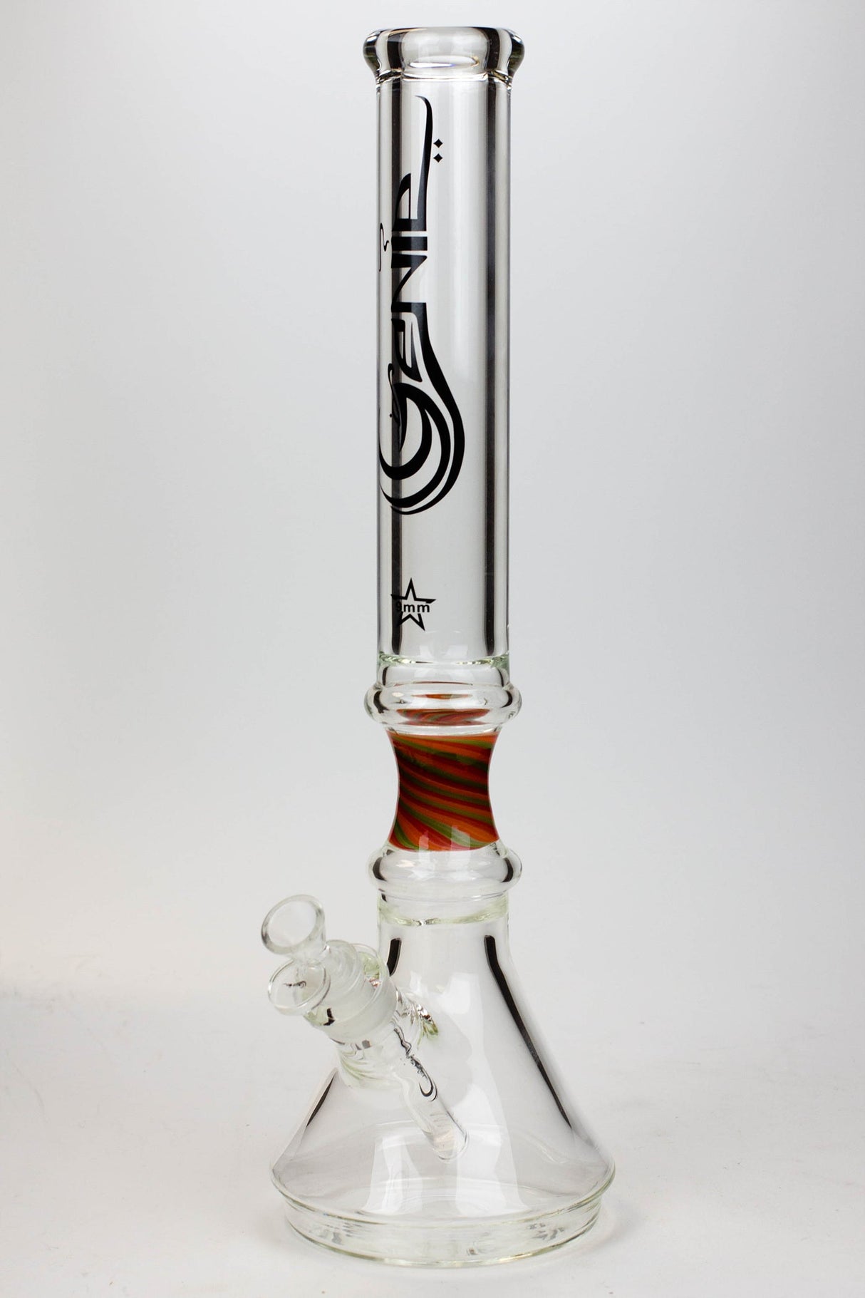 17.5" Genie 9 mm curved tube beaker water bong ( GB19092 ) Beaker Bong ONE C