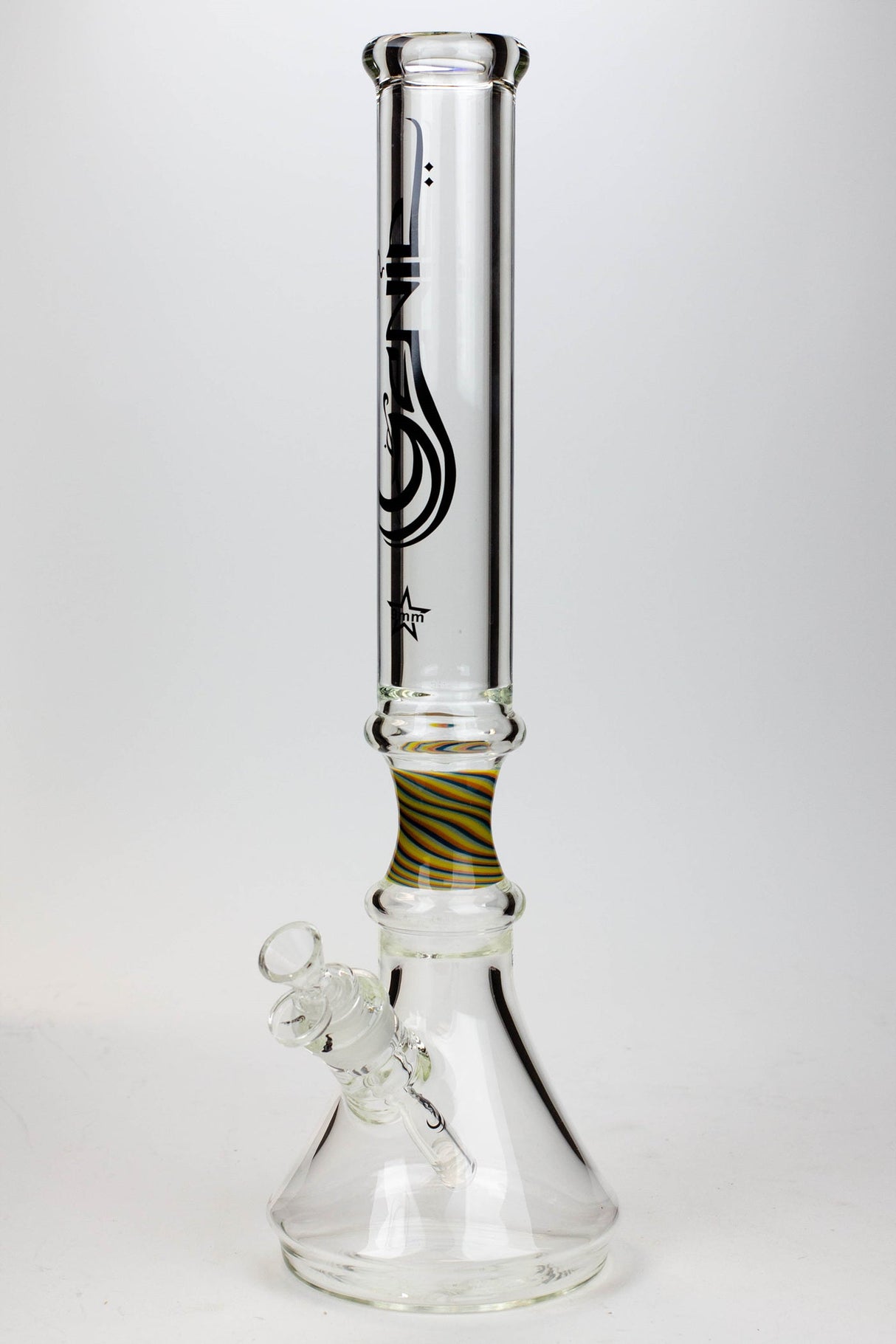 17.5" Genie 9 mm curved tube beaker water bong ( GB19092 ) Beaker Bong ONE D