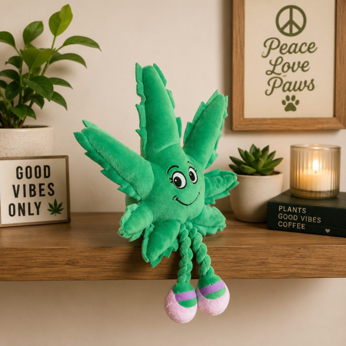 Mary Jane the Weed Leaf | 420 Dog Toy & Collectible Plush For Pet PAW20