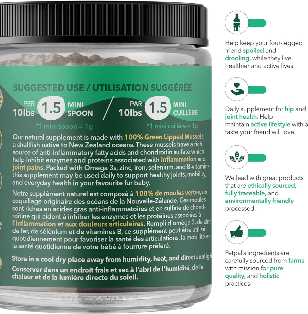 PetPal | New Zealand Green Mussel Powder for Dogs For Pet Neo Wholesale Co.