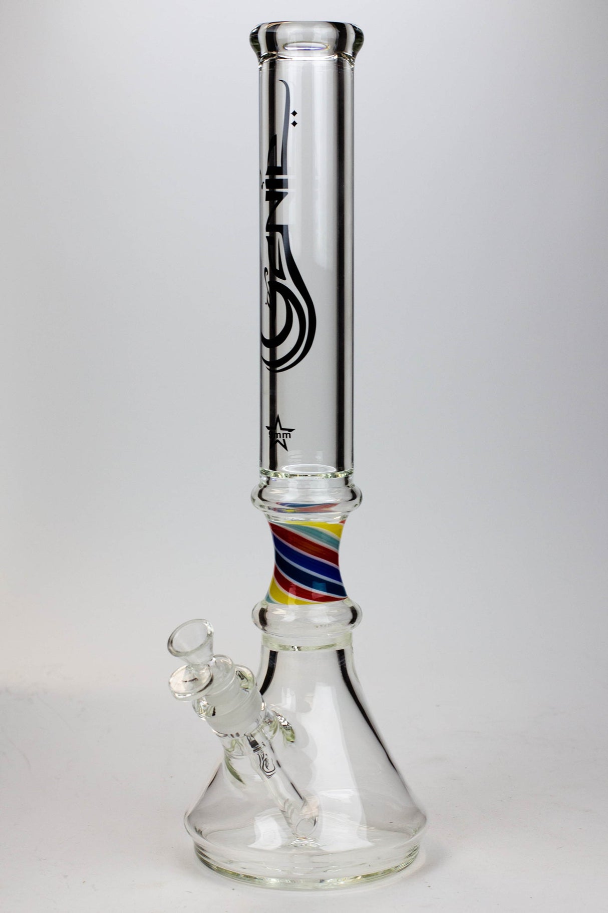 17.5" Genie 9 mm curved tube beaker water bong ( GB19092 ) Beaker Bong ONE F