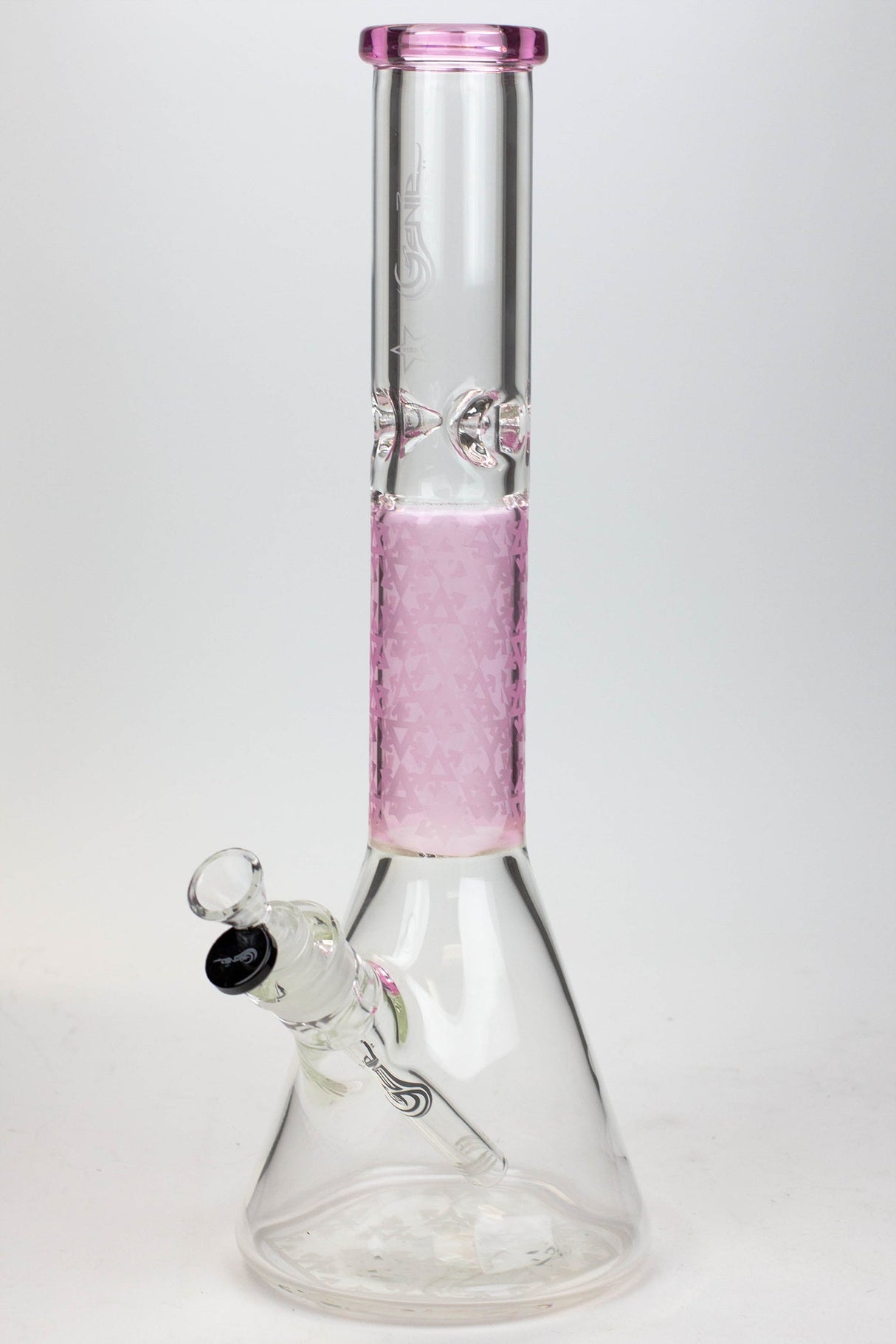 16" Genie 9 mm beaker glass water bong ( GB20022 ) Beaker Bong ONE Pink