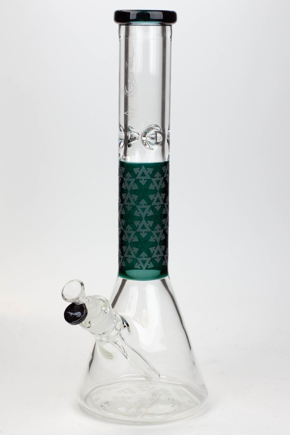 16" Genie 9 mm beaker glass water bong ( GB20022 ) Beaker Bong ONE Teal