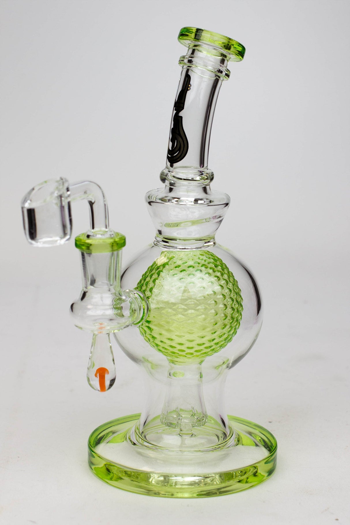 8" Genie Sphere in a Sphere dab rig Rig ONE Neon Green
