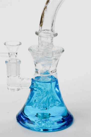9" GENIE Shower head glass beaker bong with liquid cooling freezer Glass Bong ONE