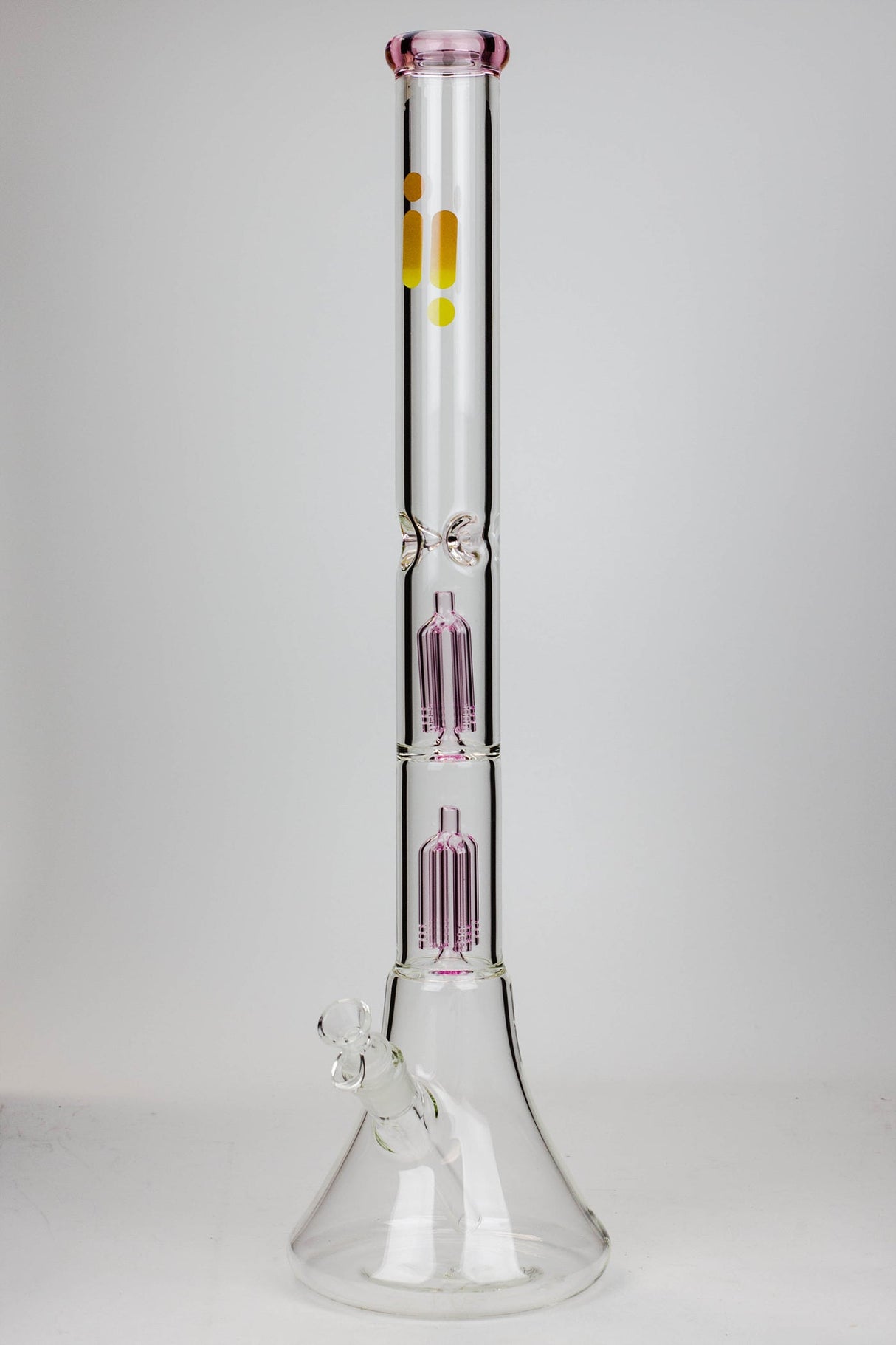 23" Infyniti Dual tree arms 7 mm glass water bong Glass Bong ONE Pink