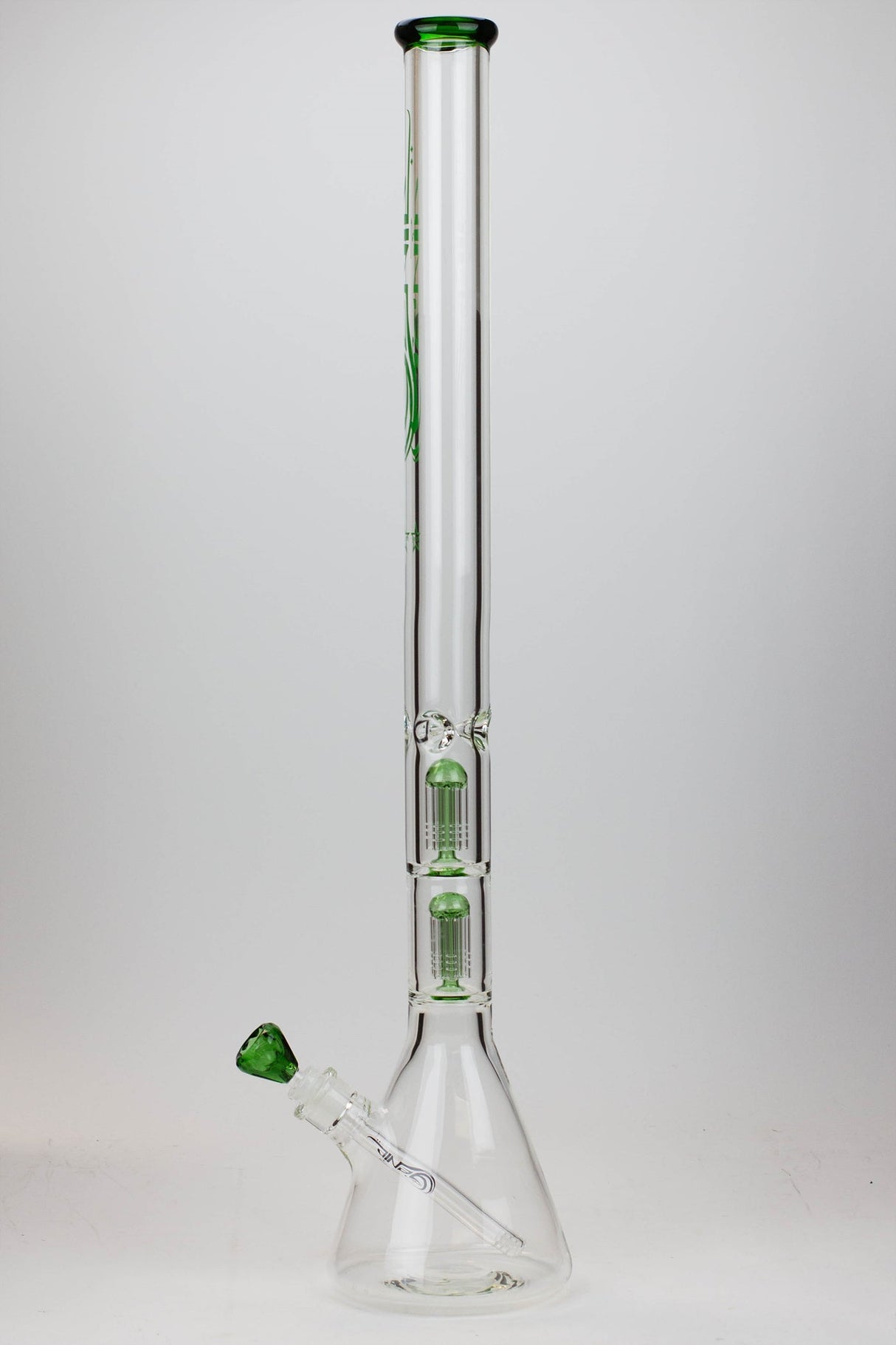 30" Genie 9 mm Dual tree arms beaker glass water bong Beaker Bong ONE
