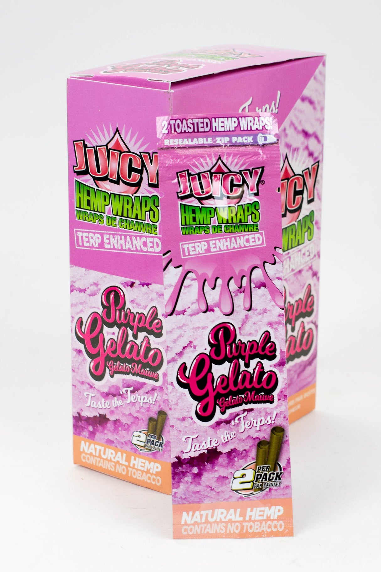 Juicy Jay's Hemp Wraps New flavors Leaf Wrap ONE Purple Gelato