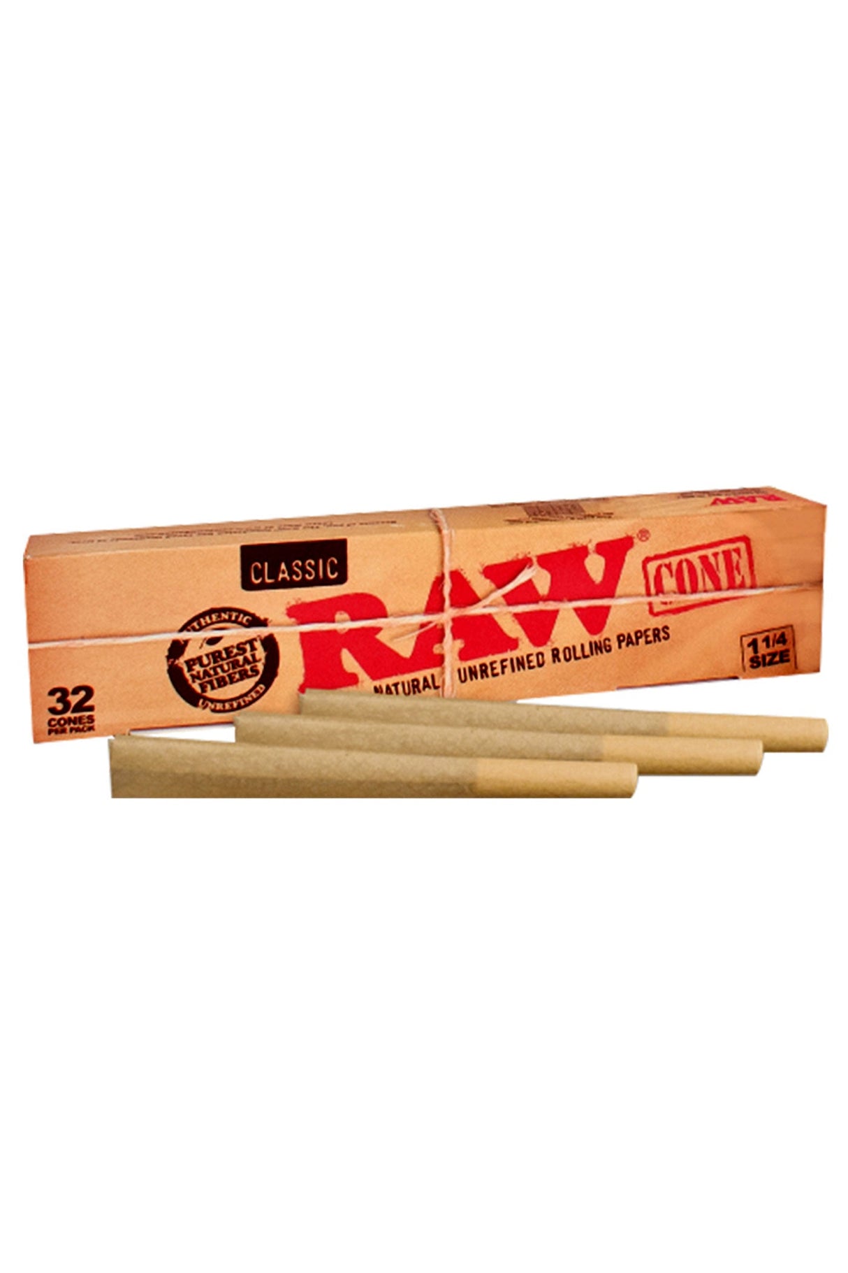 RAW PRE-ROLLED CONE 1 1/4 – 32/PACK Pre-rolled Cone (Bulk / Tower) ONE
