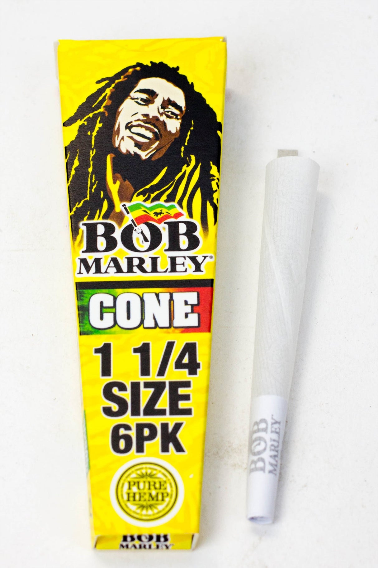 Bob Marley 1 1/4 Pure hemp Pre-rolled cone Box of 33 Pre-rolled Cone (Display Pack) ONE