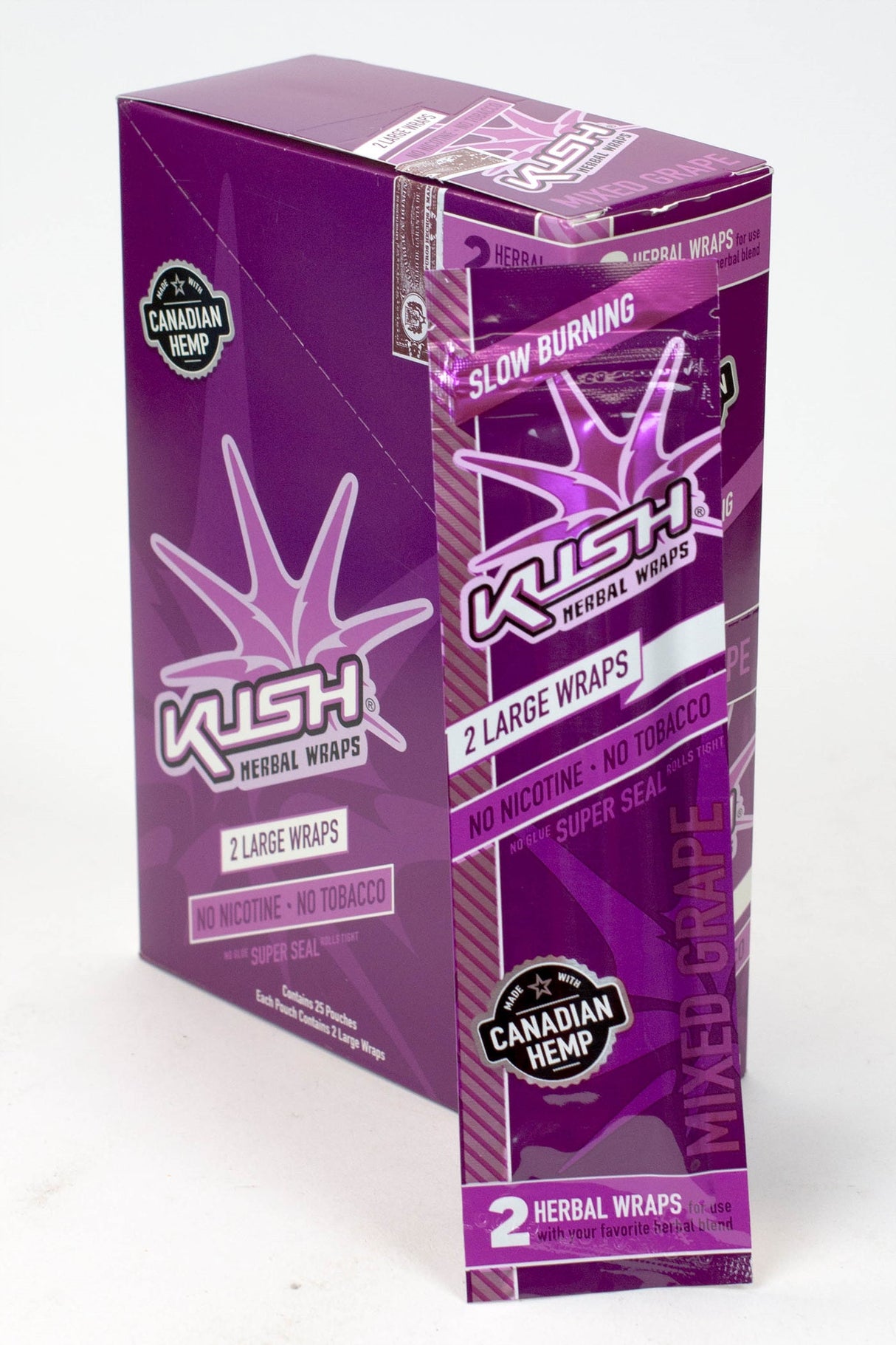 KUSH® HERBAL WRAPS Leaf Wrap ONE Mixed grape