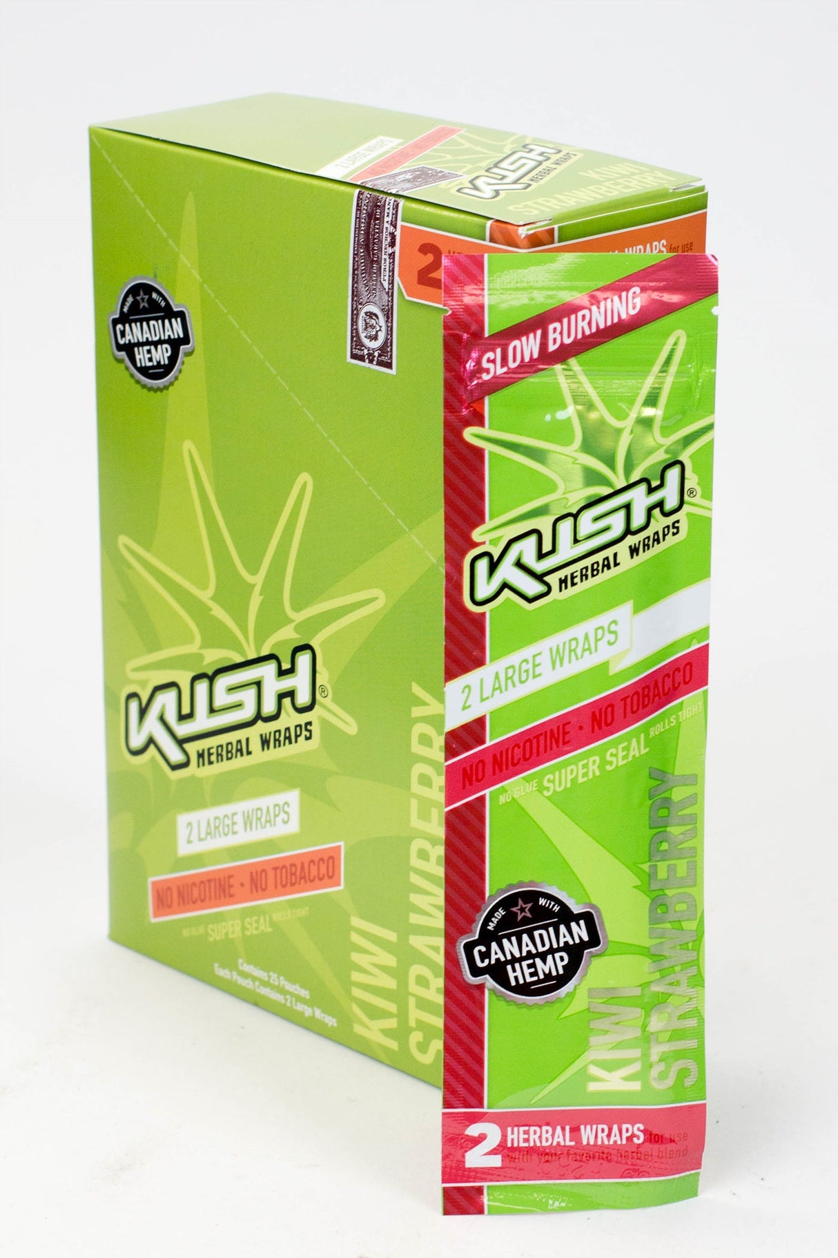 KUSH® HERBAL WRAPS Leaf Wrap ONE Kiwi Strawberry