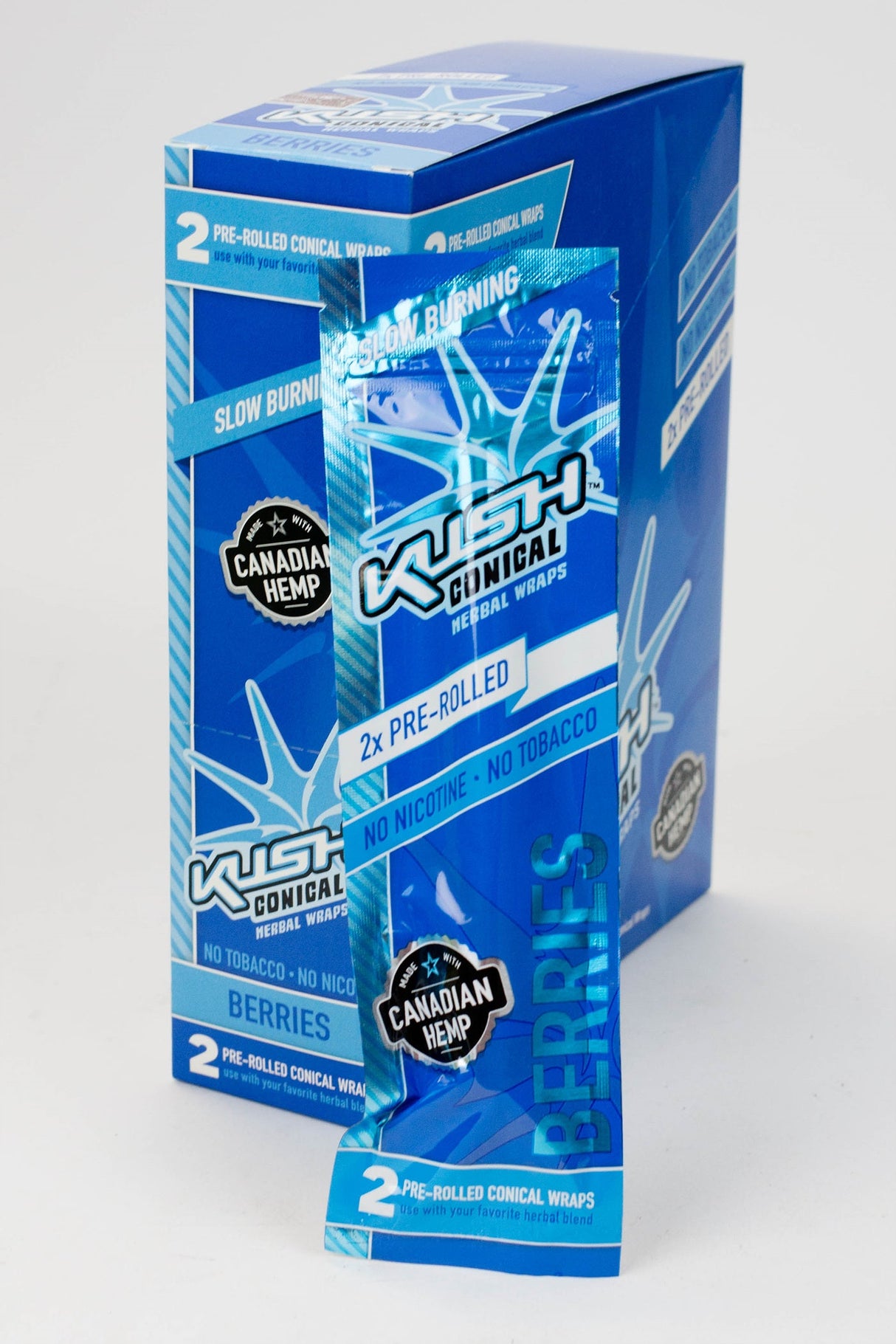 KUSH® CONICAL HERBAL WRAPS Leaf Wrap ONE Berries