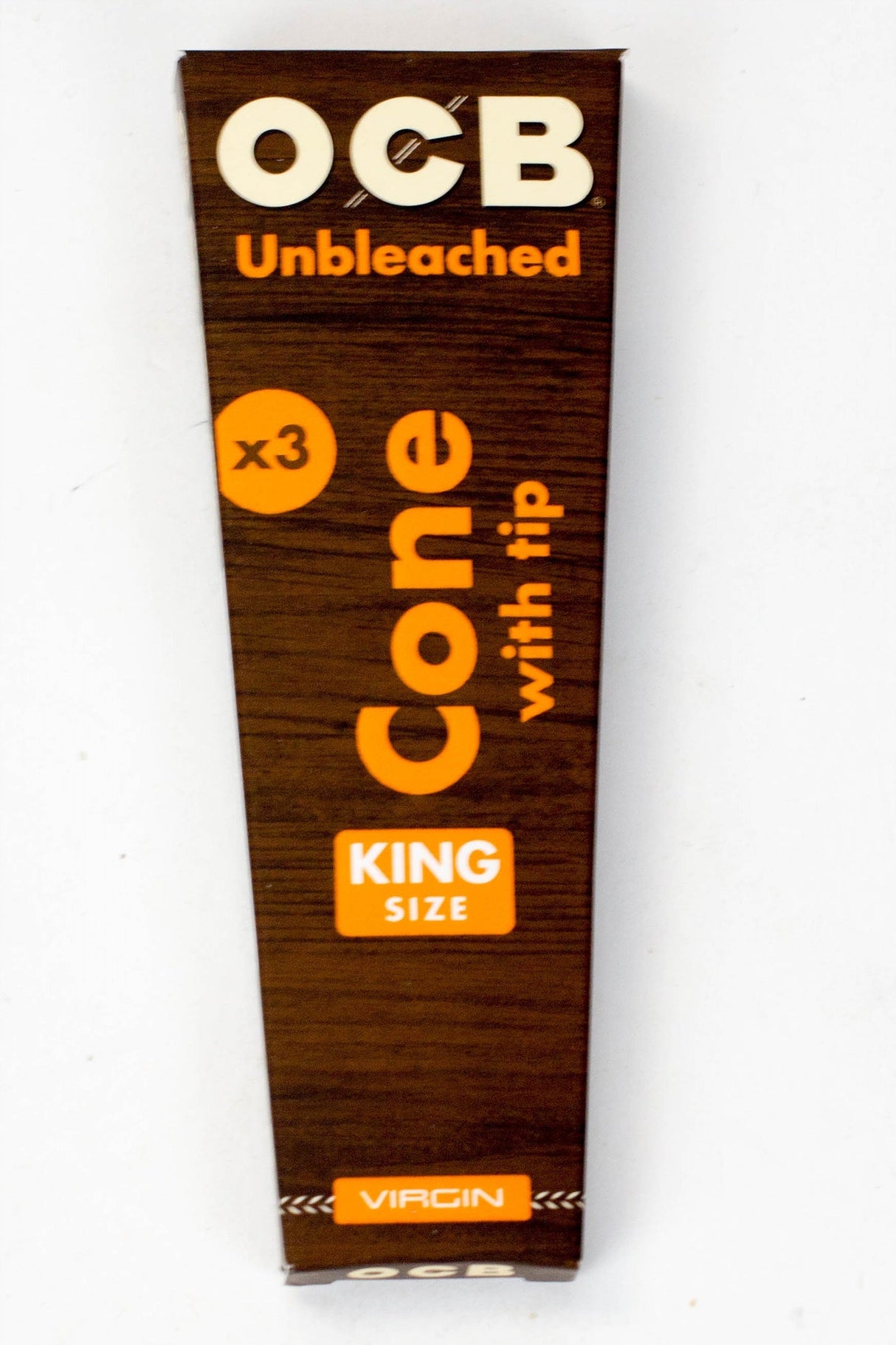OCB Pre-rolled Cone - Virgin Unbleached Rolling Paper - King size Leaf Wrap ONE