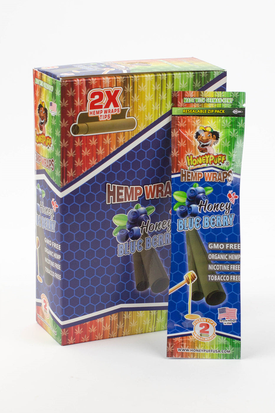 HONEY PUFF | Fruit Flavored Hemp Wraps Box of 12 Pre-rolled Cone (Display Pack) Super Supplys Inc Citrus