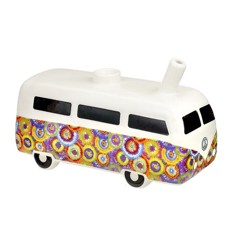 RETRO VINTAGE BUS PIPE - COLORFUL FLOWER BURST DESIGN Ceramic Pipe Roast and Toast Gifts