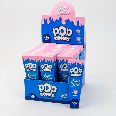 Pop Cones 1 1/4 Pre-rolled cones Box of 24 Pre-rolled Cone (Display Pack) ONE Super Sweet