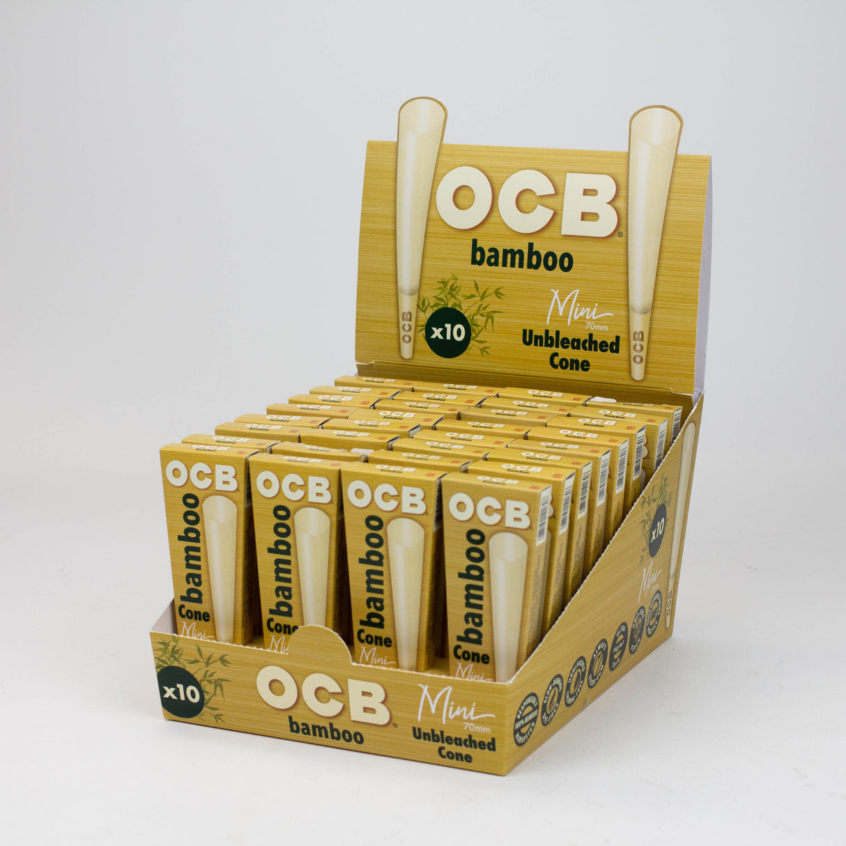 OCB Bamboo Cone 70 mm Box of 32 Pre-rolled Cone (Display Pack) ONE