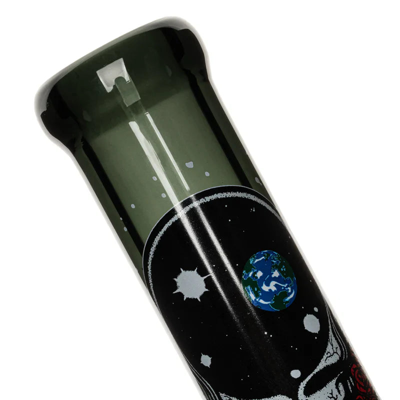 GEAR Premium® | 13" 7mm Thick Space Your Face Beaker Base Water Pipe - Grateful Dead x GEAR Premium® Glass Bong Smoking Cat Distribution