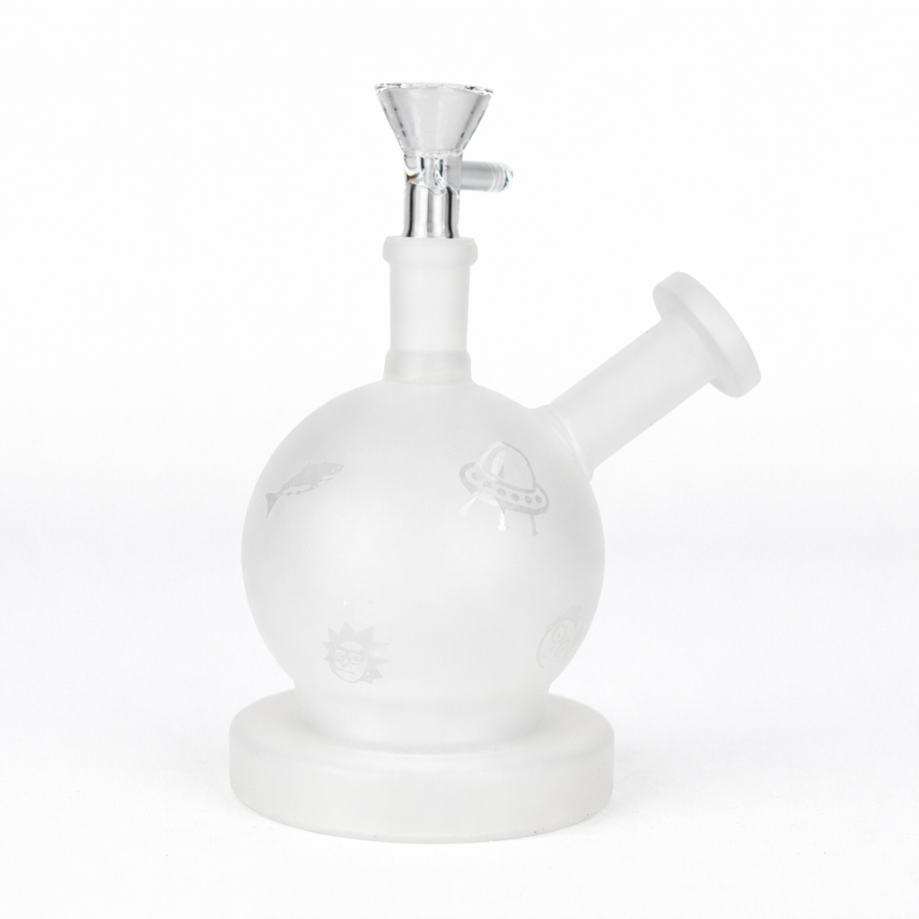 5" Frosted Glass Bubbler Glass Bong 777 Smoke Design1
