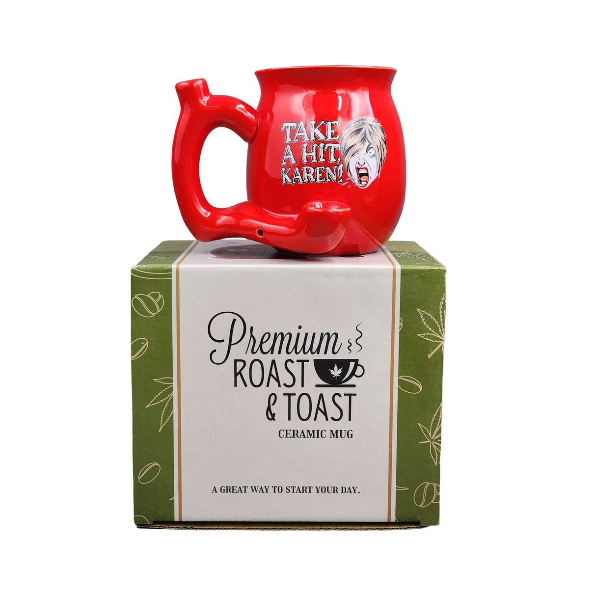 TAKE A HIT KAREN! RED Roast & Toast mug Mug Pipe Roast and Toast Gifts